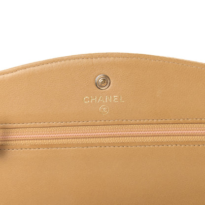 Chanel Caviar Timeless CC Wallet on Chain WOC Beige 6 of 14