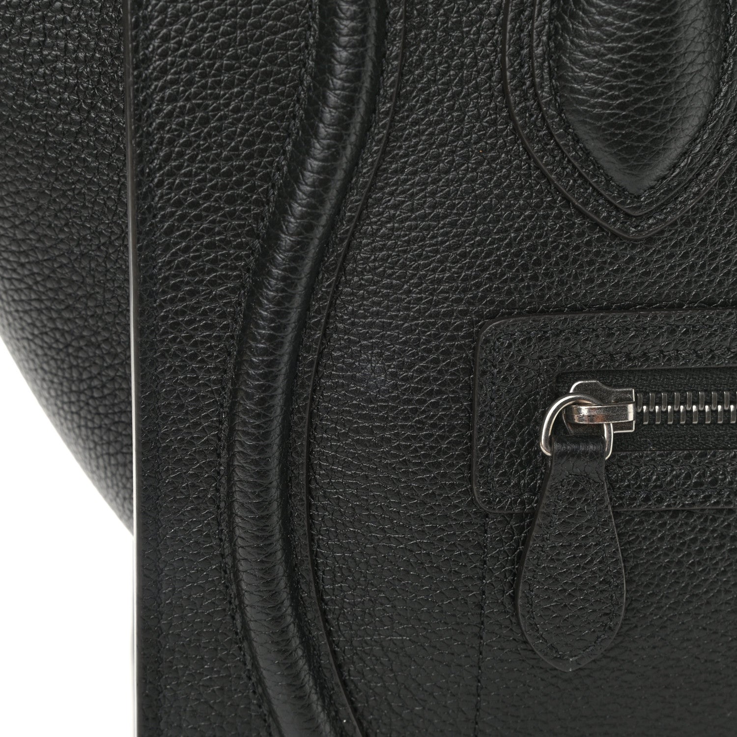 Celine Drummed Calfskin Micro Luggage Black 12 of 12