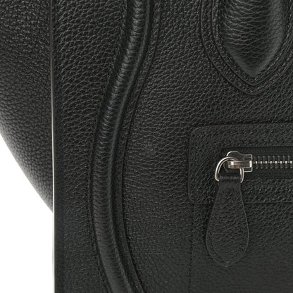 Celine Drummed Calfskin Micro Luggage Black 12 of 12