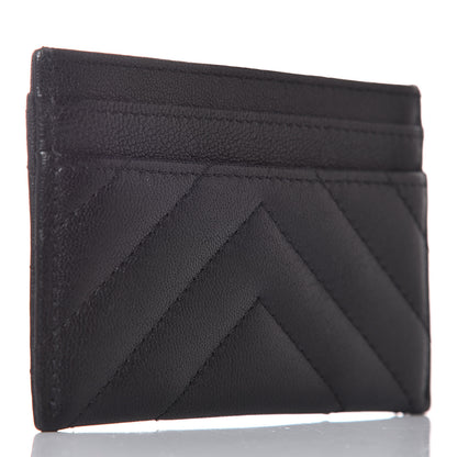 Chanel Sheepskin Chevron Quilted Reissue Card Holder So Black 3 of 7