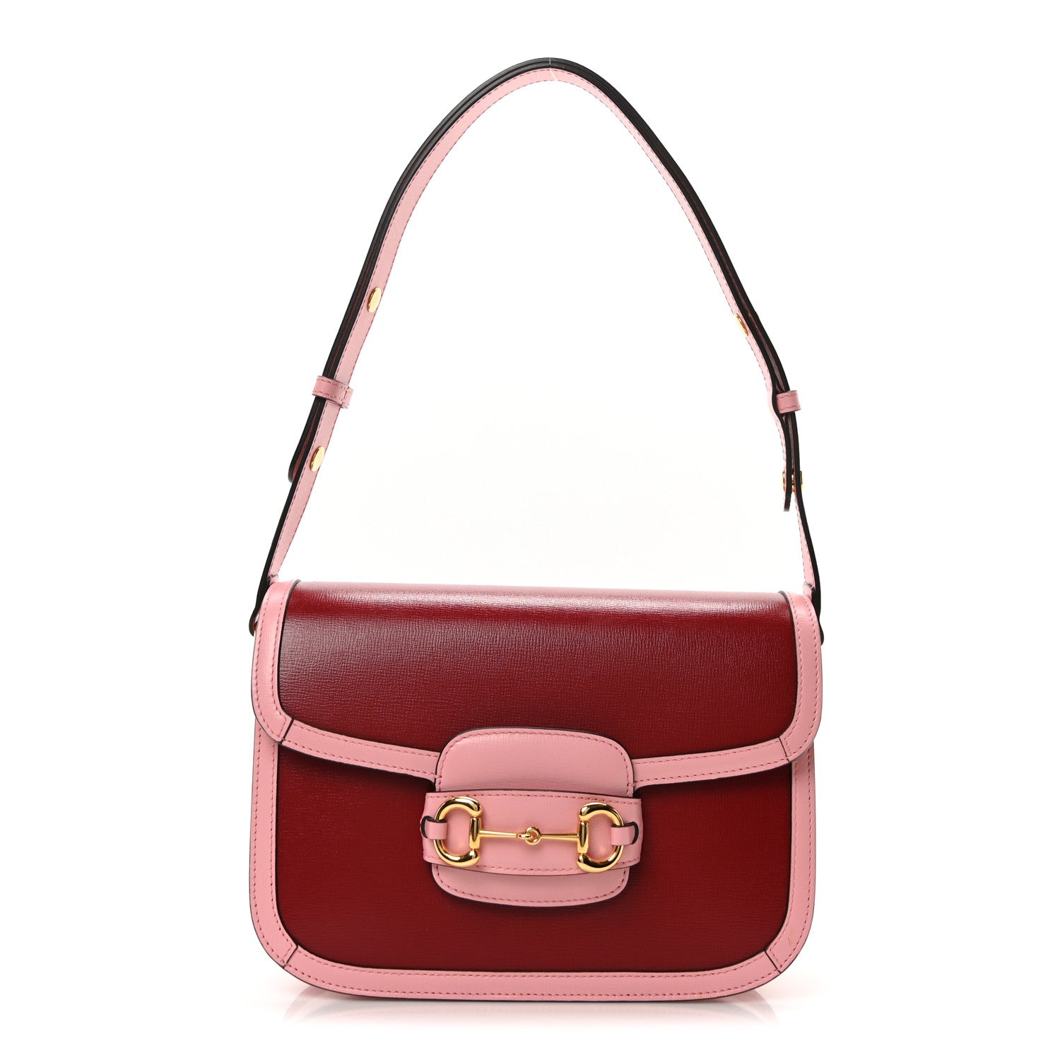 Gucci Azalea Calfskin Horsebit 1955 Shoulder Bag New Cherry Red Wild Rose 1 of 10