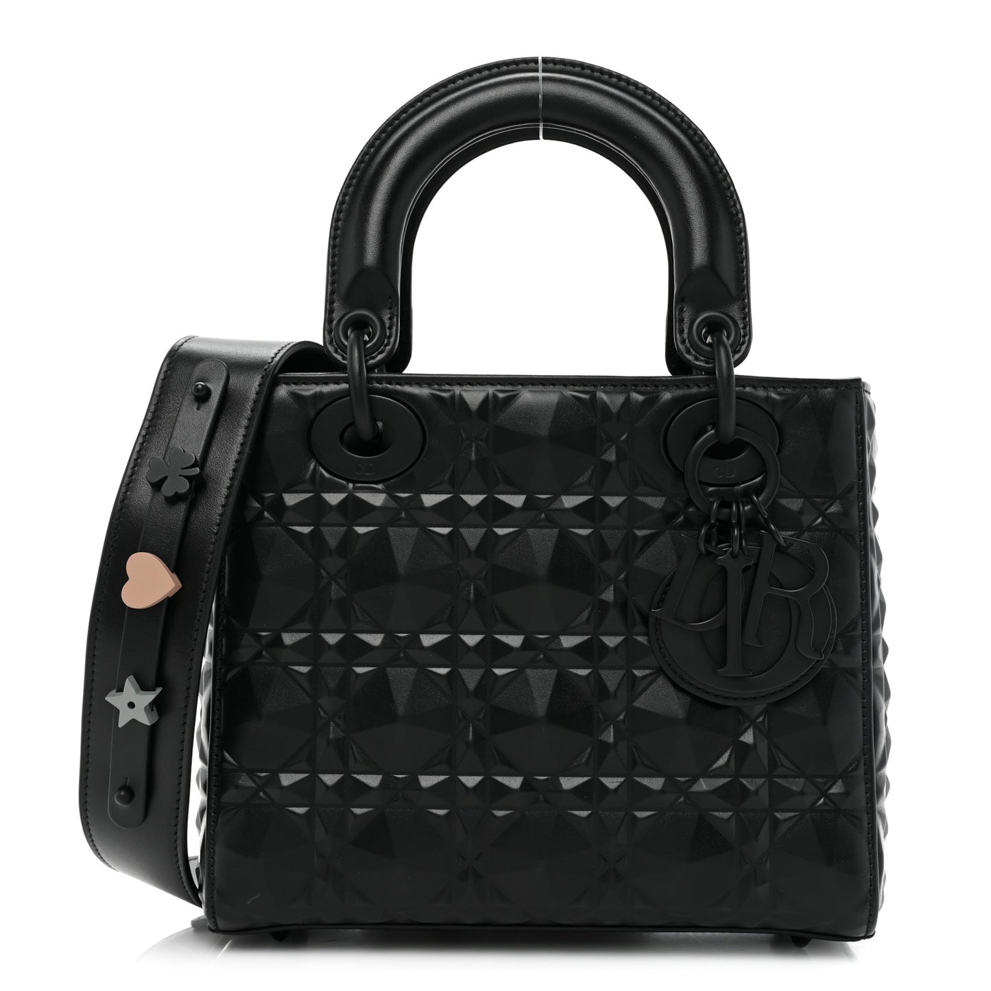 Calfskin Cannage Diamond Small My ABCDior Lady Dior Black