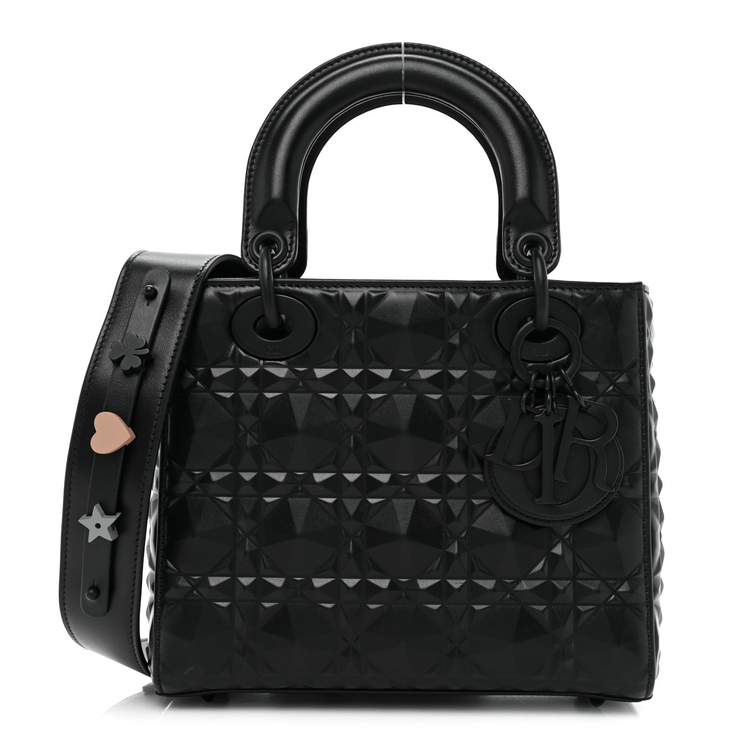 Christian Dior Calfskin Cannage Diamond Small My ABCDior Lady Dior Black 1 of 11