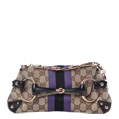 Gucci Tom Ford Monogram Horsebit Web Clutch Purple 1 of 13
