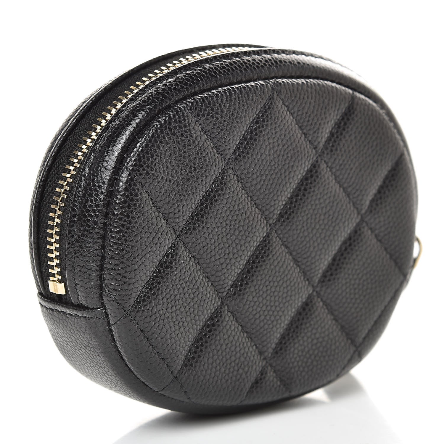 Chanel Caviar Quilted Zip Around Classic Coin Purse Black 3 of 8