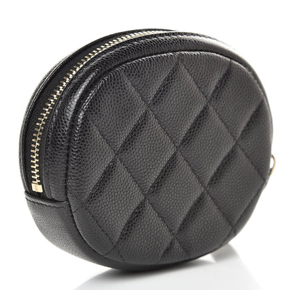 Chanel Caviar Quilted Zip Around Classic Coin Purse Black 3 of 8