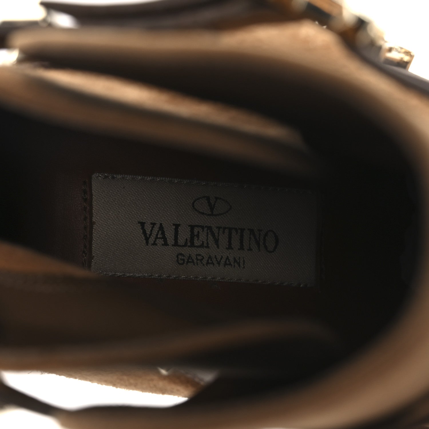 Valentino Garavani Suede Rockstud Double Buckle 100mm Block Heel Ankle Boots 36.5 Nocciola 9 of 12