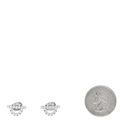 Hermes 18K White Gold Diamond Finesse Earrings 2 of 5