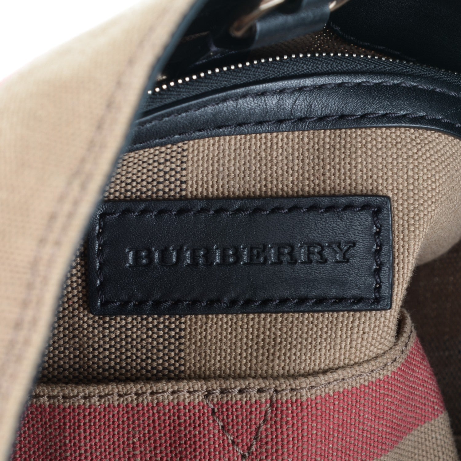 Burberry Canvas Mega Check Medium Susanna Hobo Black 7 of 9