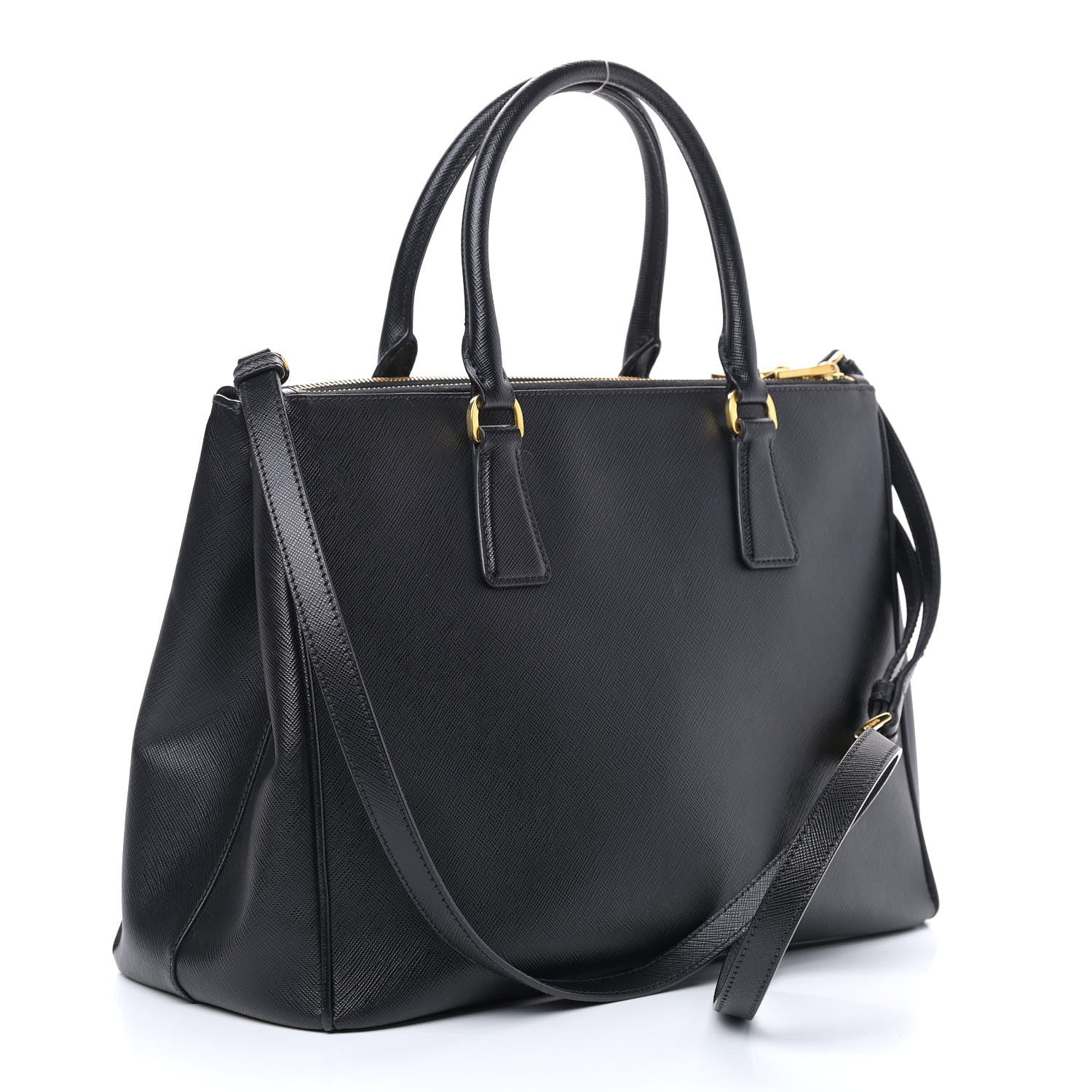 Prada Saffiano Medium Galleria Double Zip Tote Black 3 of 11