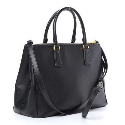 Prada Saffiano Medium Galleria Double Zip Tote Black 3 of 11