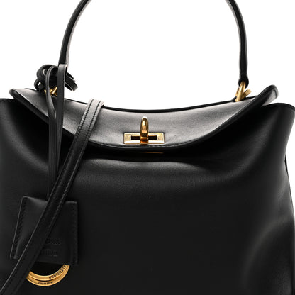 Balenciaga Natural Smooth Calfskin Mini Rodeo Top Handle Handbag Black 8 of 13