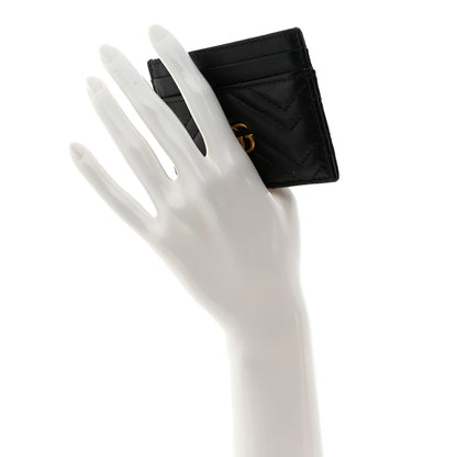 Gucci Calfskin Matelasse GG Marmont Card Holder Black 2 of 7