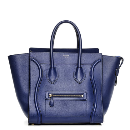 Celine Drummed Calfskin Mini Luggage Indigo 1 of 13