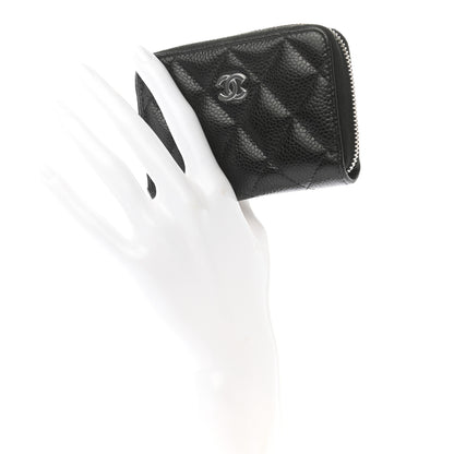 Chanel Caviar Quilted Classic Zipped Coin Purse Black 2 of 8
