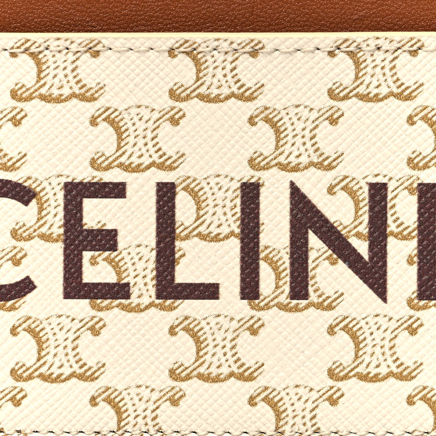Celine Triomphe Canvas Card Holder White 7 of 7