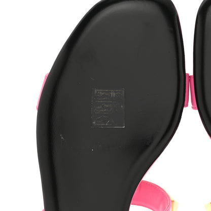 Valentino Garavani Calfskin Roman Stud Flat Slide Sandals 38 Feminine Pink 9 of 13