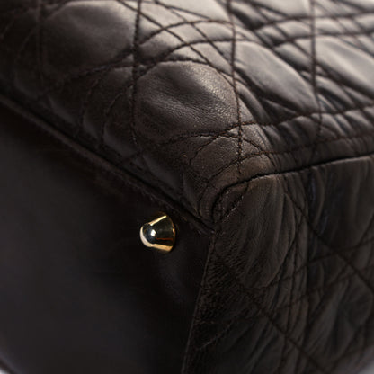 Christian Dior Lambskin Cannage Large Lady Dior Dark Brown 11 of 20