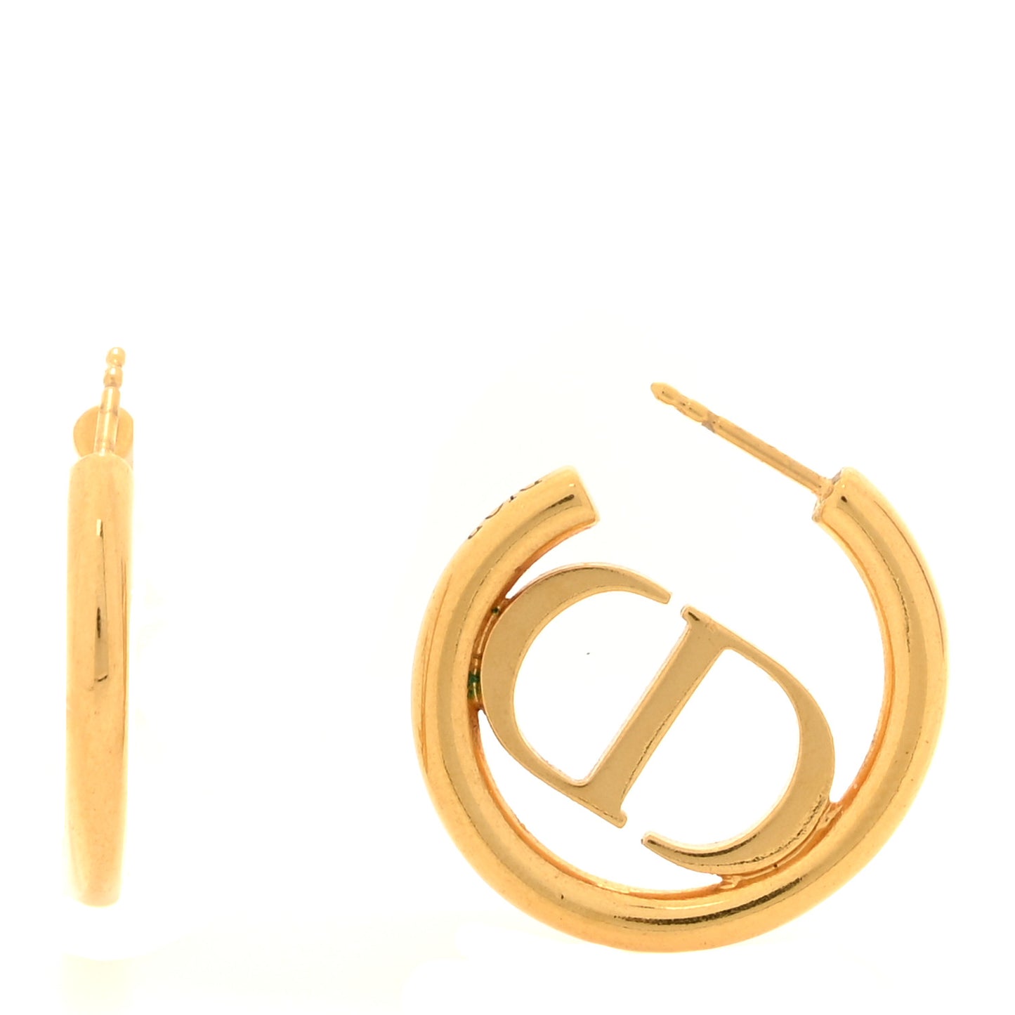 Metal 30 Montaigne Hoop Earrings Aged Gold