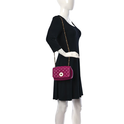 Versace Nappa Quilted Small Medusa Chain Crossbody Pink 2 of 12