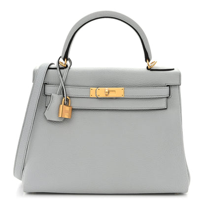 Hermes Taurillon Clemence Kelly Retourne 28 Bleu Pale 1 of 11