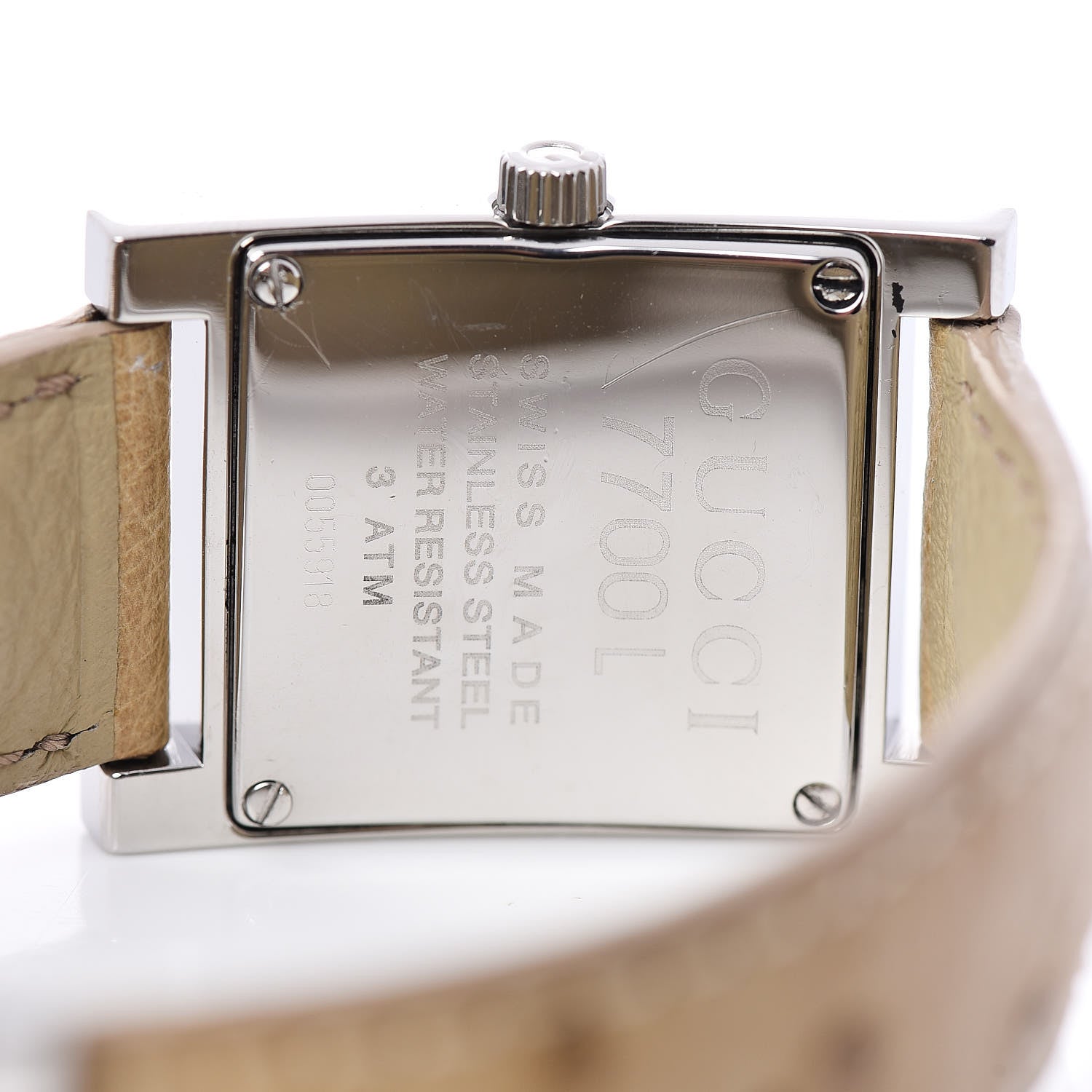 Gucci Stainless Steel Ostrich 24mm 7700L Quartz Watch 5 of 7