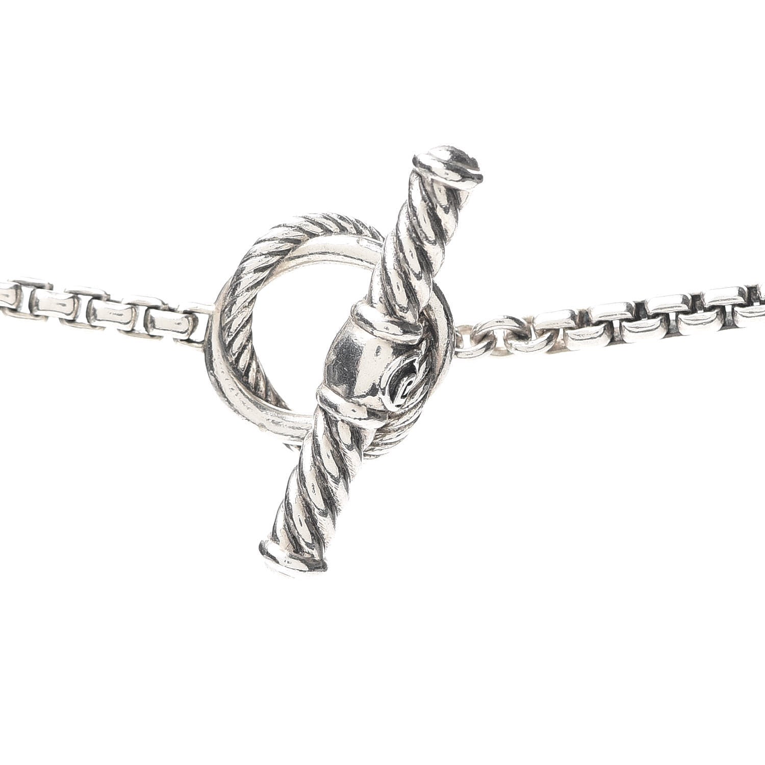 David Yurman Sterling Silver Pearl Infinity Station Chain Necklace 5 of 5