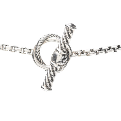 David Yurman Sterling Silver Pearl Infinity Station Chain Necklace 5 of 5