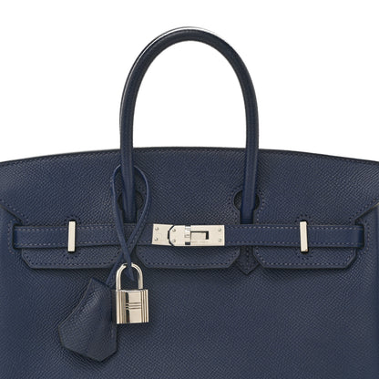 Hermes Epsom Verso Birkin 25 Bleu De Malte Bleu Sapphire 8 of 16