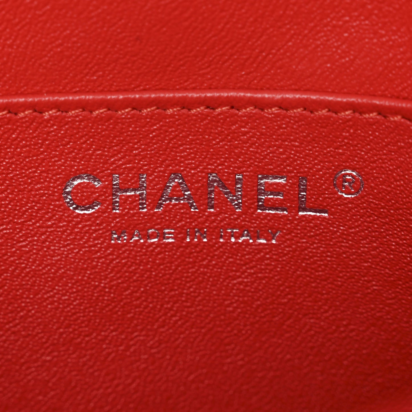 Lambskin Quilted Large Geometric Flap Red