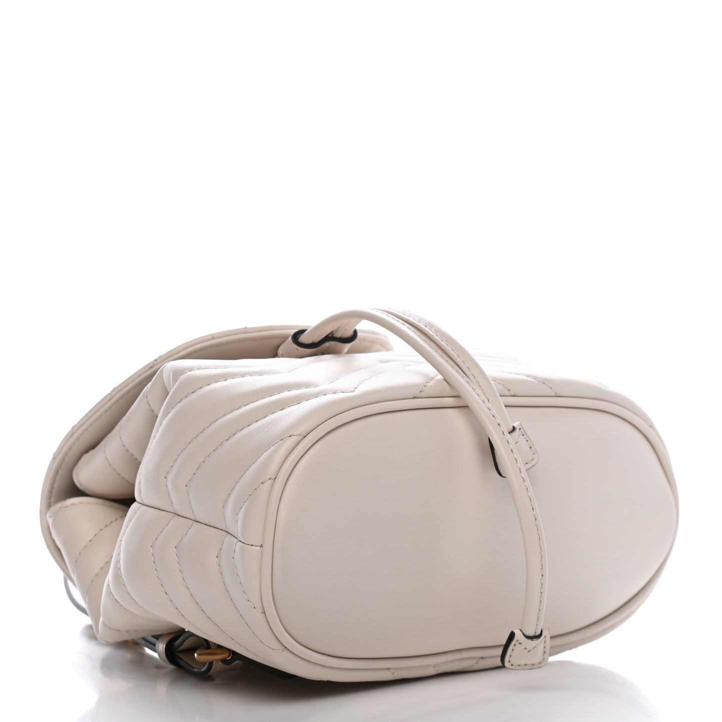 Calfskin Matelasse GG Marmont Flap Backpack White