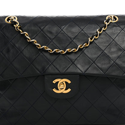 Chanel Lambskin Quilted Medium Double Flap Navy 8 of 13