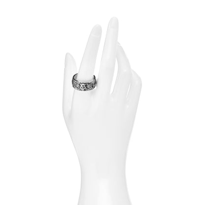 Gucci Sterling Silver Thin Feline Band Ring 62 10 2 of 4