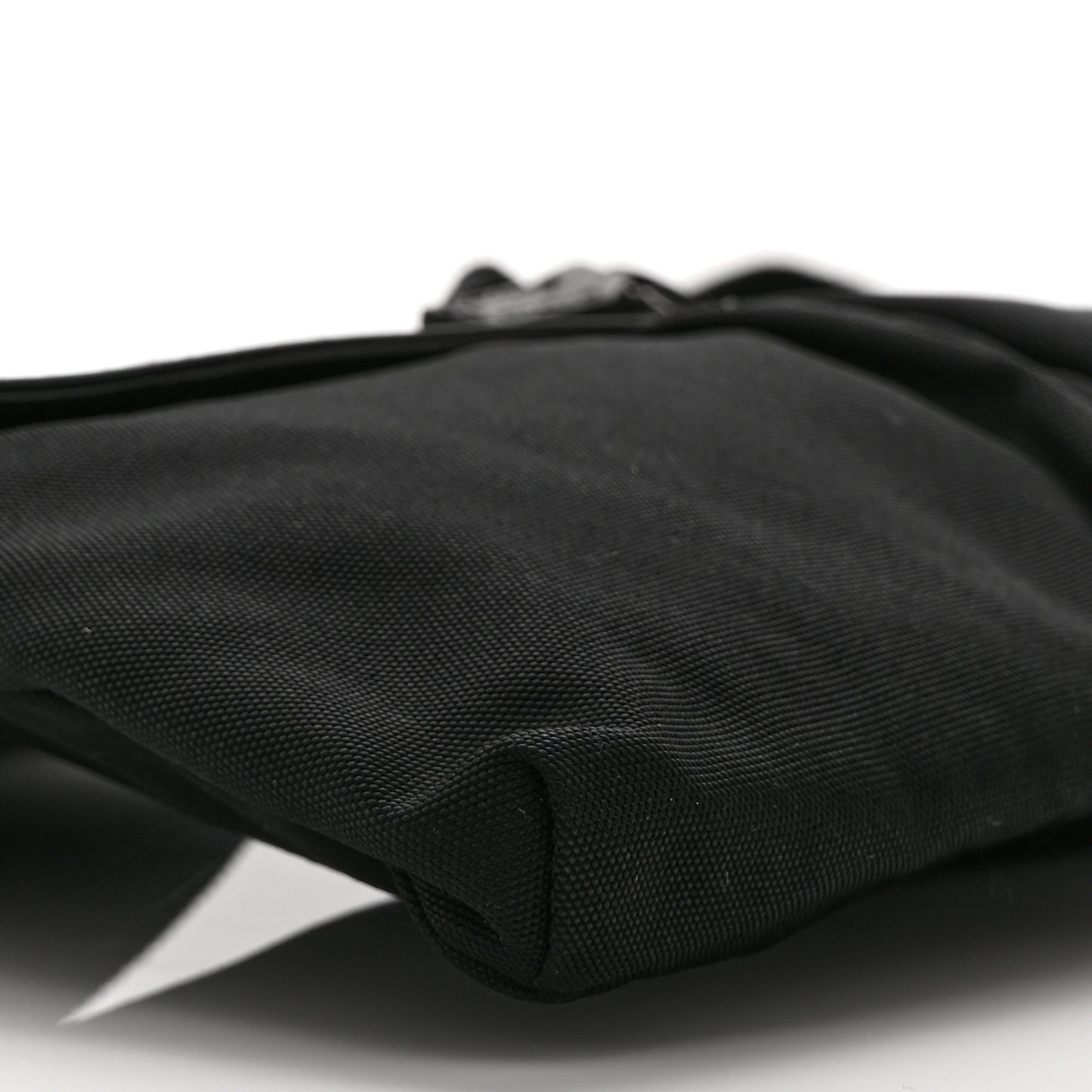 Canvas Double Pocket Belt Bag Black