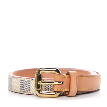 Louis Vuitton Damier Azur 20mm Belt 80 32 1 of 10
