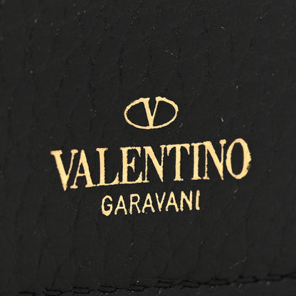 Valentino Garavani Pebbled Calfskin Rockstud Card Holder Black 6 of 6