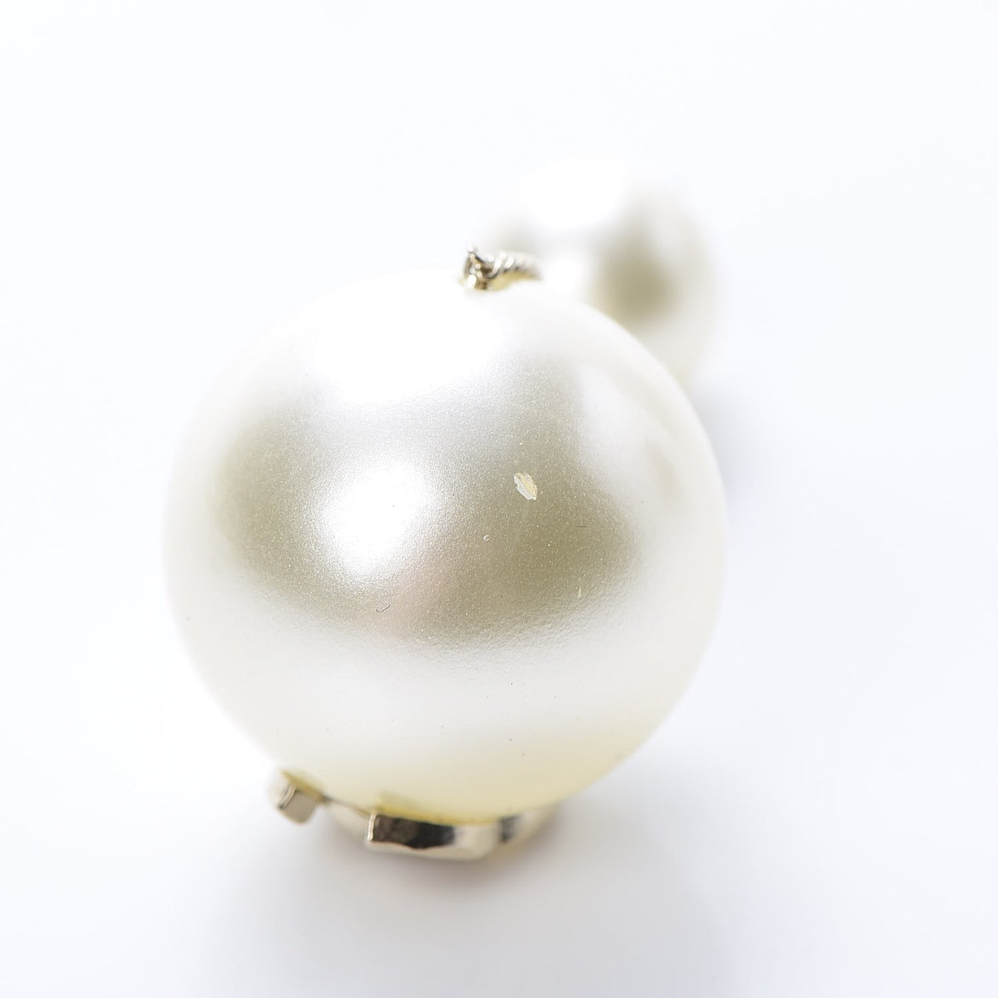 Pearl CC Drop Earrings Gold