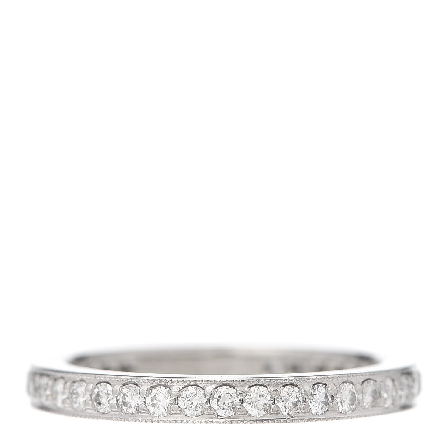 Tiffany Platinum Diamond 2mm Legacy Band Ring 49 5 1 of 4