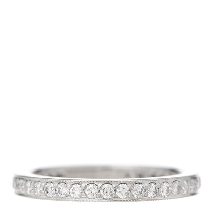 Tiffany Platinum Diamond 2mm Legacy Band Ring 49 5 1 of 4