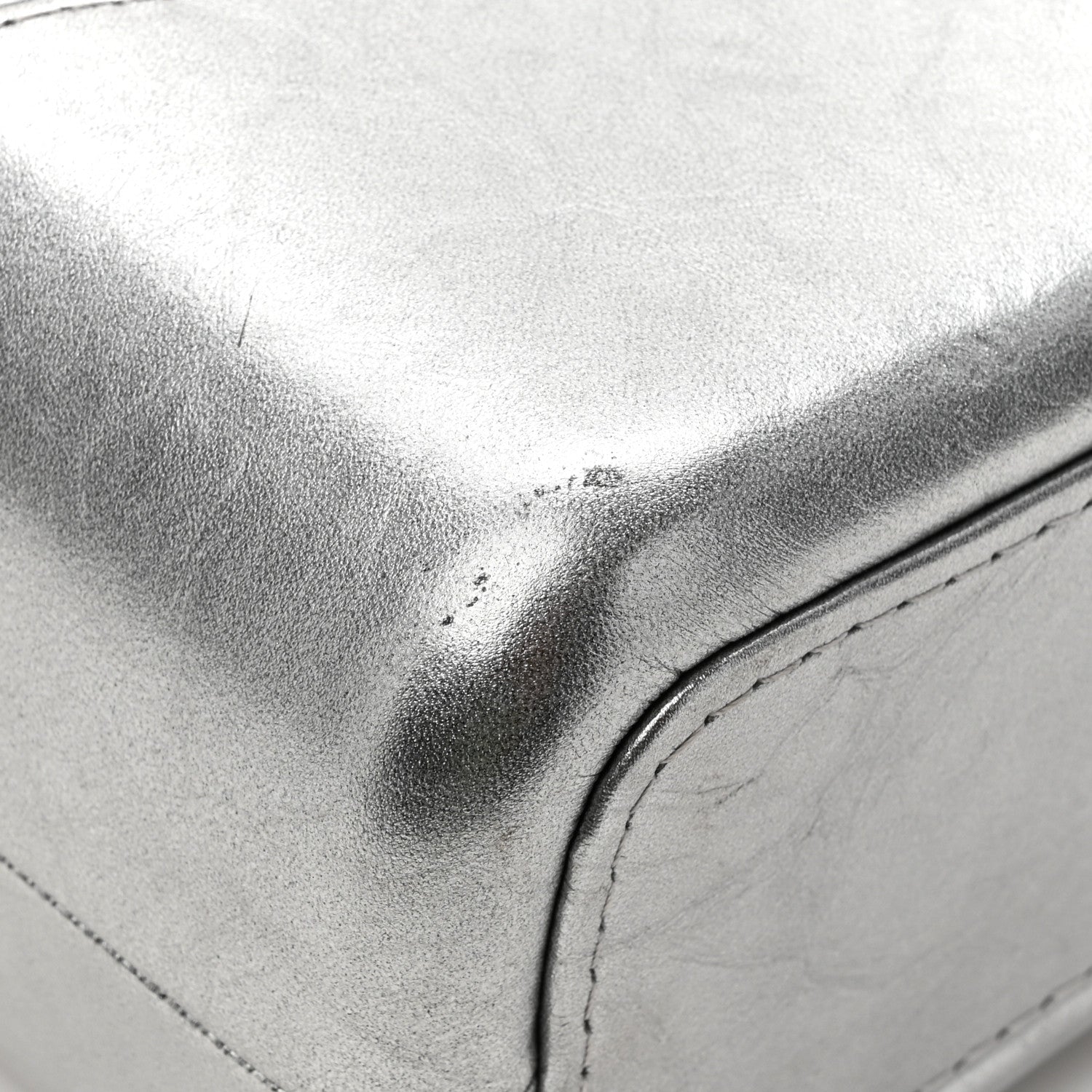 Chanel Metallic Aged Calfskin Quilted Medium Gabrielle Hobo Silver 11 of 16