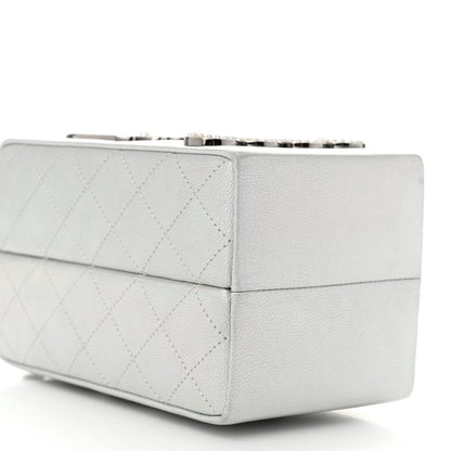 Chanel Metallic Goatskin Lait de Coco Milk Carton Bag Silver 9 of 10