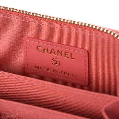 Chanel Caviar Quilted Zip Coin Purse Pink 6 of 8