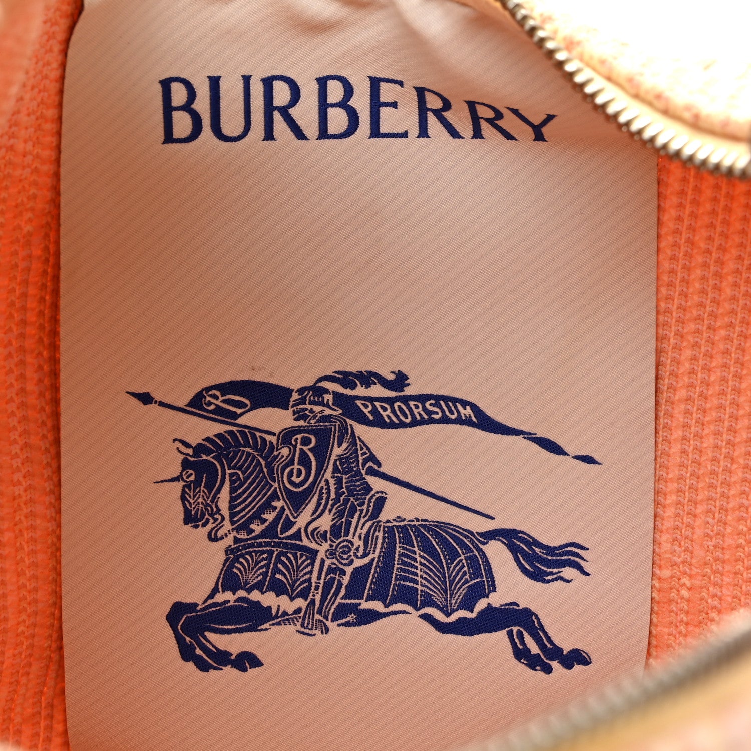 Burberry Canvas Knitted Check Mini Peg Duffle Bag Sherbert 6 of 12