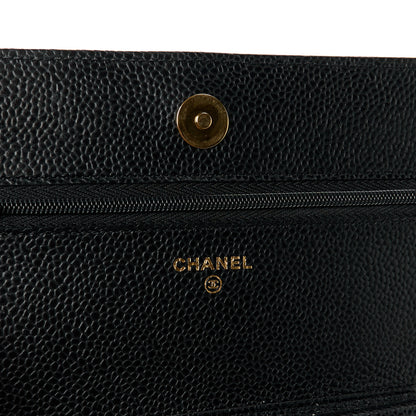 Chanel Caviar Quilted Wallet on Chain WOC Black 6 of 12