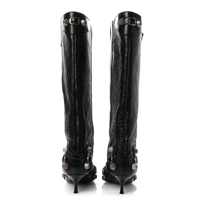 Balenciaga Agneau Arena Spiked Cagole 50mm Wide Boots 36 Black 6 of 11