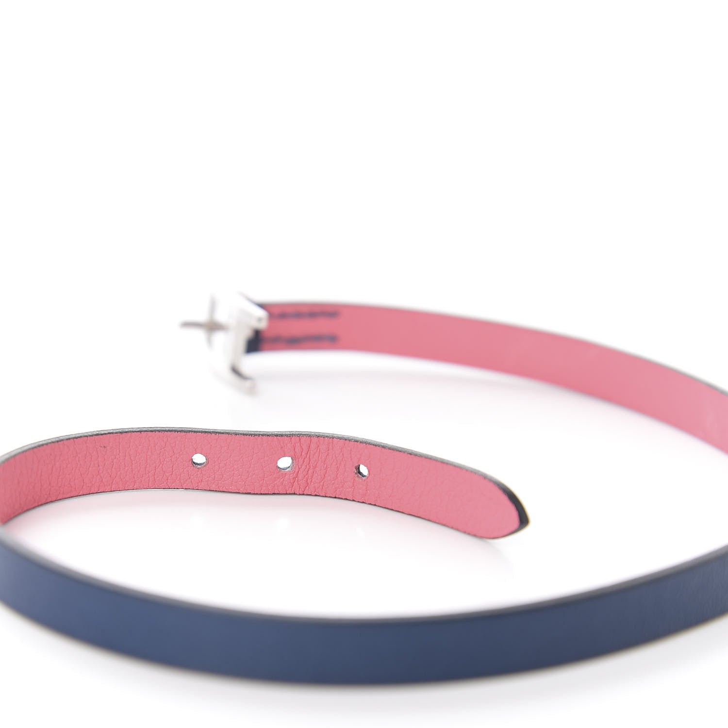 Hermes Swift Behapi Double Tour Bracelet T2 Deep Bleu Rose Azalee 4 of 5