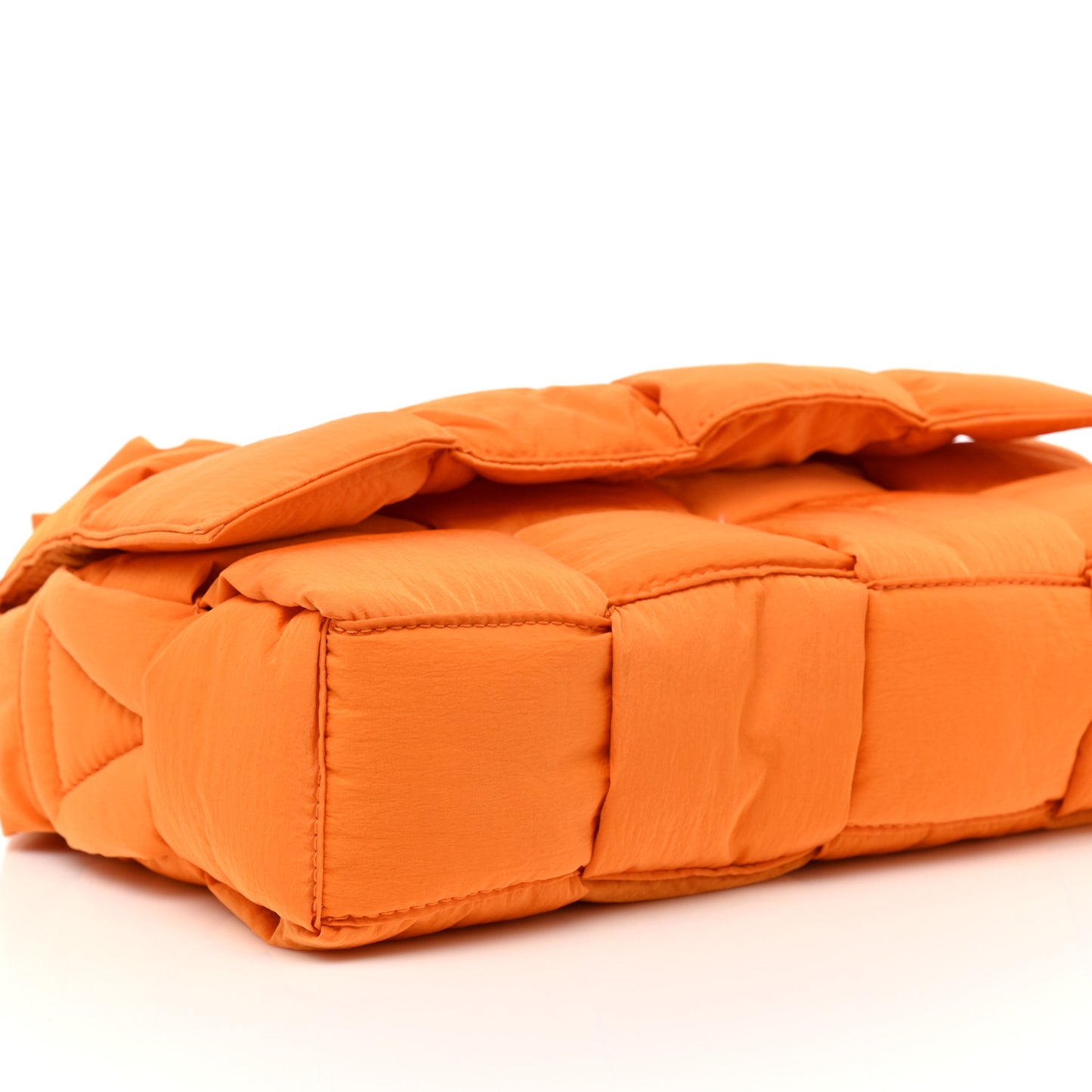 Nylon Intrecciato Padded Tech Cassette Bag Orange