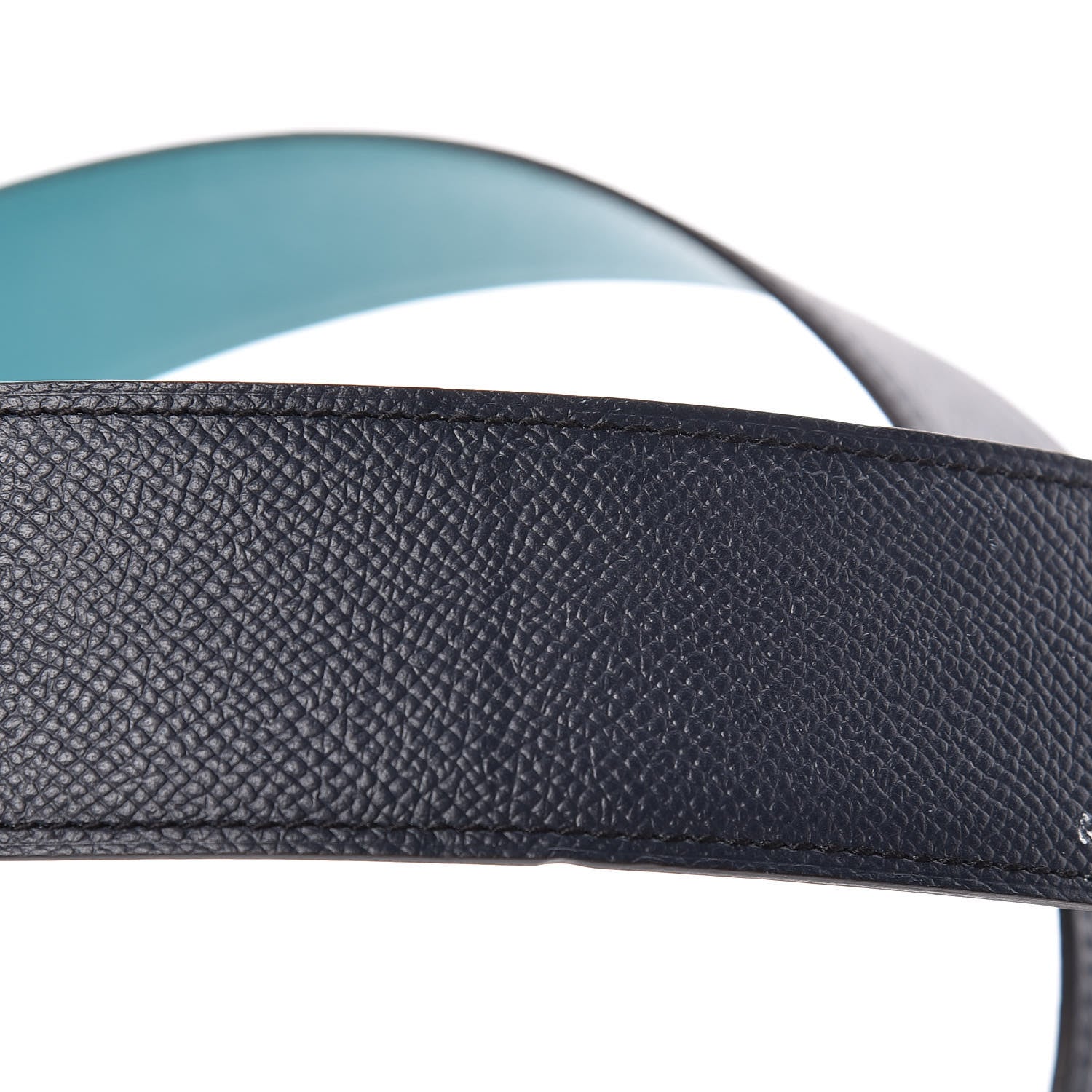 Hermes Epsom 42mm Constance H Belt 100 Bleu Paon Bleu Obscur 10 of 13