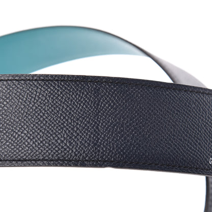 Hermes Epsom 42mm Constance H Belt 100 Bleu Paon Bleu Obscur 10 of 13