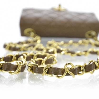 Chanel Lambskin Quilted Mini Flap Brown 6 of 10